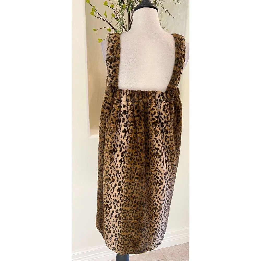 Scene Weaver Women's Cheetah Print  Fleece Bath Wrap Towel Brown OS